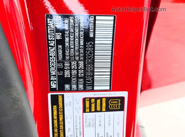 W1KAF8HB8TR325895 2026 MERCEDES-BENZ C Красный Вид подкапотного пространства