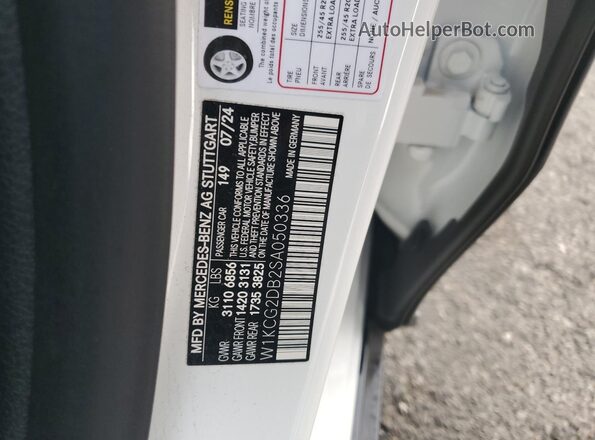 W1KCG2DB2SA050336 2025 MERCEDES-BENZ EQS White VIN sticker view
