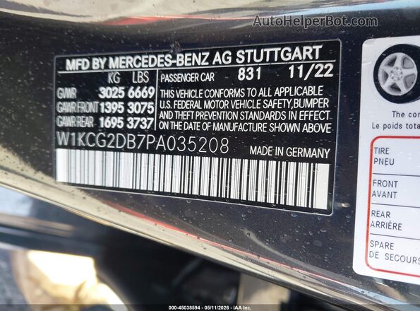 W1KCG2DB7PA035208 2023 MERCEDES-BENZ EQS 450+ Black ძრავის განყოფილების ხედი