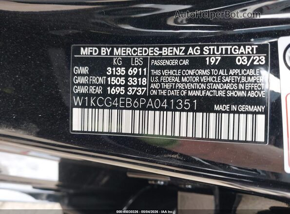 W1KCG4EB6PA041351 2023 MERCEDES-BENZ EQS 580 Black ძრავის განყოფილების ხედი