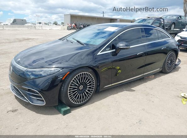 W1KCG4EB6PA041351 2023 MERCEDES-BENZ EQS 580 Black წინა მარცხენა ხედი სამი მეოთხედიდან