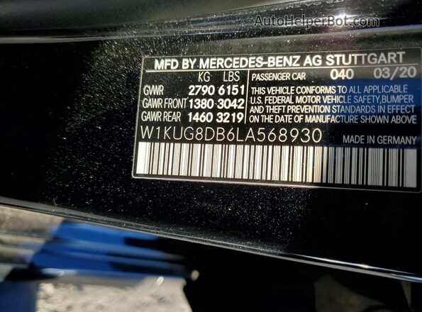 W1KUG8DB6LA568930 2020 MERCEDES-BENZ S Black 