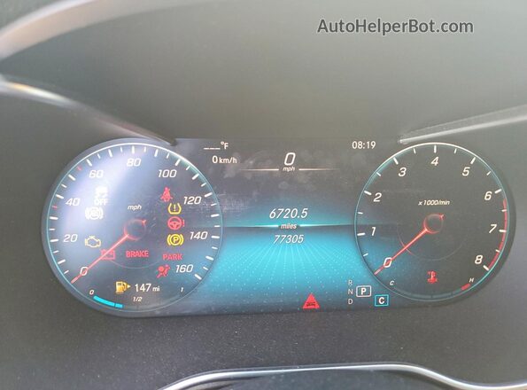 W1KWF8DBXLR578485 2020 MERCEDES-BENZ C White Vista del cuadro de instrumentos