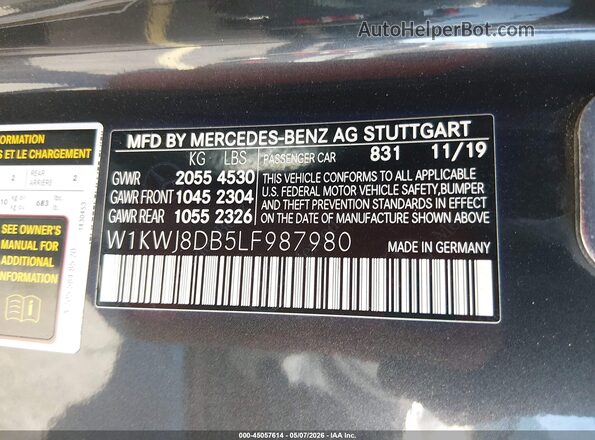 W1KWJ8DB5LF987980 2020 MERCEDES-BENZ C-CLASS Black 