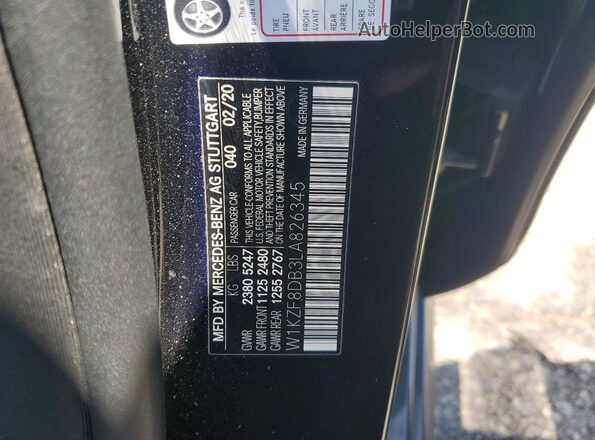 W1KZF8DB3LA826345 2020 MERCEDES-BENZ E Black ძრავის განყოფილების ხედი