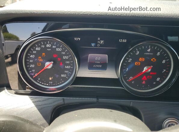 W1KZF8DB3LA826345 2020 MERCEDES-BENZ E Black ხელსაწყოთა პანელის ხედი