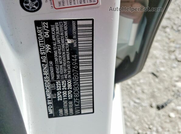 W1KZF8DB3NB076944 2022 MERCEDES-BENZ E White Շարժիչի բաժամունքի տեսք