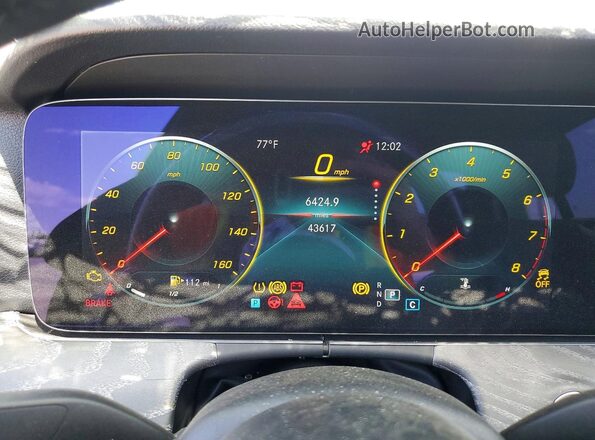 W1KZF8DB8MA874120 2021 MERCEDES-BENZ E Black ხელსაწყოთა პანელის ხედი
