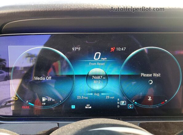 W1KZF8DB9MA910672 2021 MERCEDES-BENZ E Gray ხელსაწყოთა პანელის ხედი