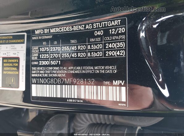 W1N0G8DB7MF928132 2021 MERCEDES-BENZ GLC 300 Black Вид підкапотного простору