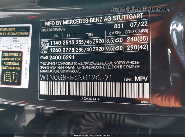 W1N0G8EB6NG120591 2022 MERCEDES-BENZ GLC 300 Gray Widok komory silnika