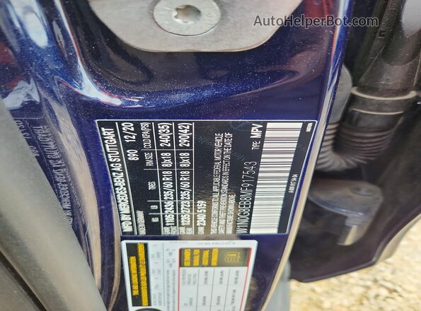 W1N0G8EB8MF917543 2021 MERCEDES-BENZ GLC-CLASS Blue VIN sticker view