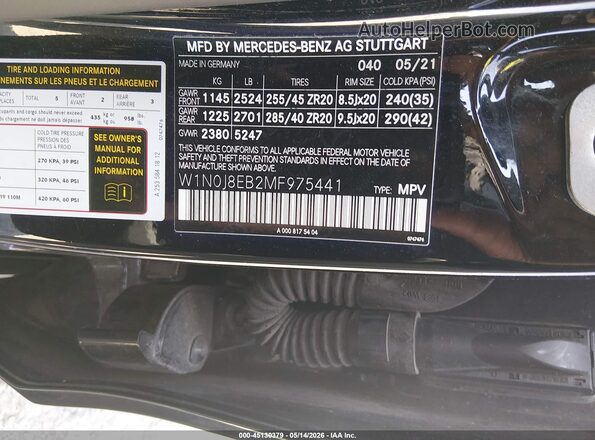 W1N0J8EB2MF975441 2021 MERCEDES-BENZ GLC 300 Black Widok komory silnika