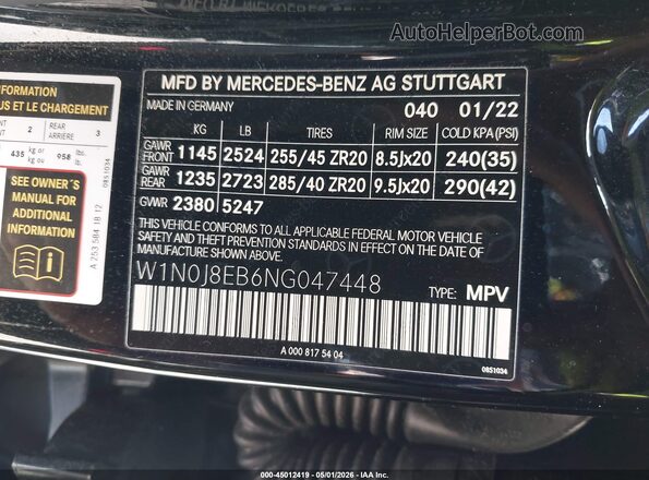 W1N0J8EB6NG047448 2022 MERCEDES-BENZ GLC 300 Black Vista del compartimento del motor