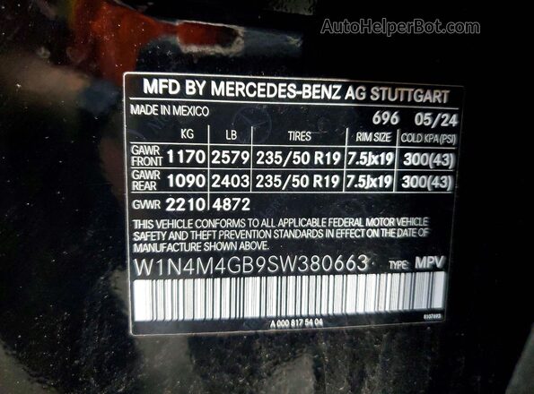 W1N4M4GB9SW380663 2025 MERCEDES-BENZ GLB-CLASS Black 