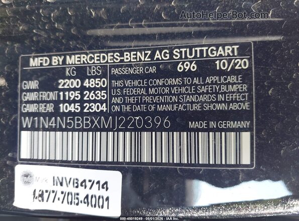 W1N4N5BBXMJ220396 2021 MERCEDES-BENZ AMG GLA 35 Black ძრავის განყოფილების ხედი
