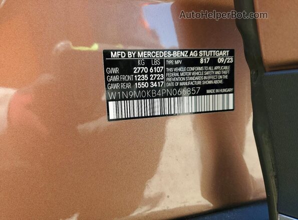W1N9M0KB4PN066857 2023 MERCEDES-BENZ EQB Tan Widok komory silnika