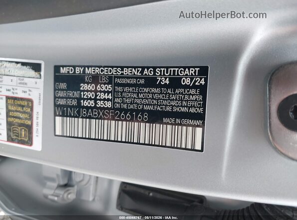 W1NKJ8ABXSF266168 2025 MERCEDES-BENZ AMG GLC 63 COUPE Серый Вид подкапотного пространства