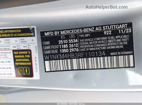 W1NKM4HB3RF110134 2024 MERCEDES-BENZ GLC 300 Silver Vista del compartimento del motor