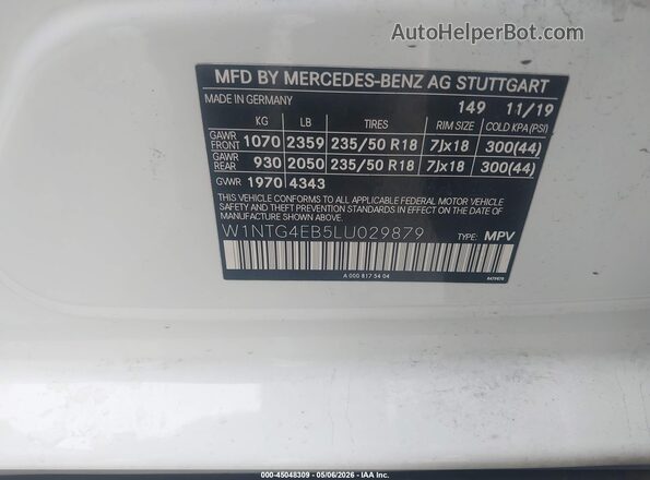 W1NTG4EB5LU029879 2020 MERCEDES-BENZ GLA 250 White ძრავის განყოფილების ხედი