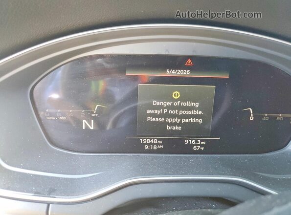WA124AFY6N2029458 2022 AUDI SQ5 Black Widok zestawu wskaźników