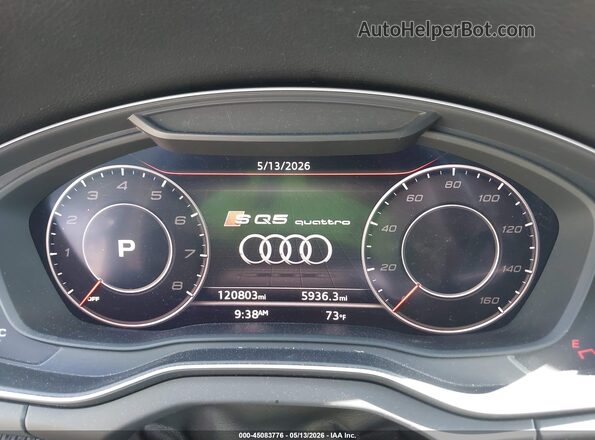 WA1A4AFY3J2109175 2018 AUDI SQ5 Gray Вид задніх сидінь