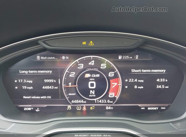 WA1A4AFYXJ2013558 2018 AUDI SQ5 Black უკანა სავარძლების ხედი