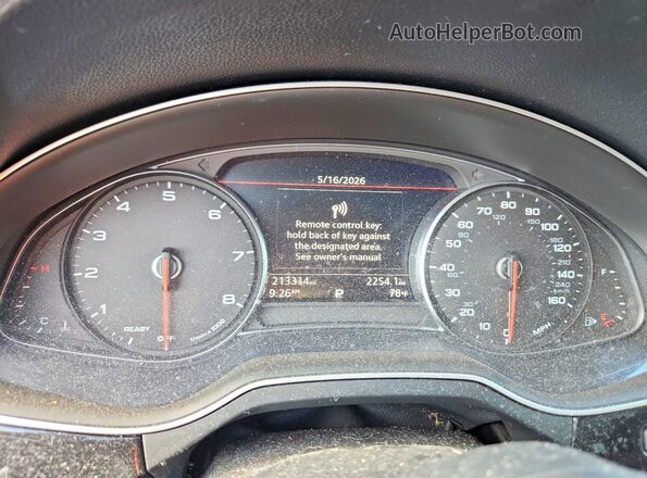 WA1AAAF74HD023498 2017 AUDI Q7 Gray ხელსაწყოთა პანელის ხედი