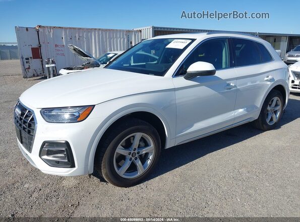 WA1ABAFY4N2115420 2022 AUDI Q5 White წინა მარცხენა ხედი სამი მეოთხედიდან