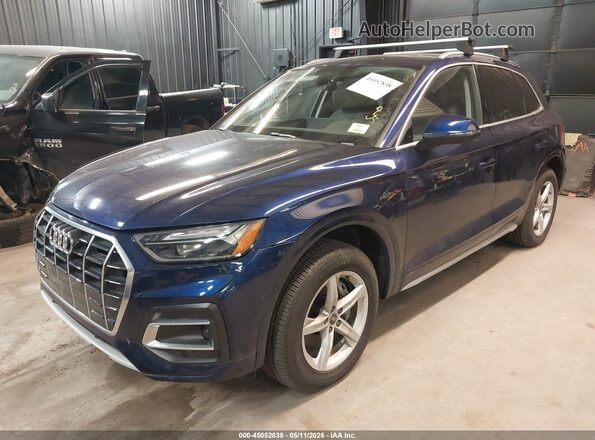 WA1ABAFYXP2080904 2023 AUDI Q5 Blue Առջևի ձախ երեք քառորդ տեսարան
