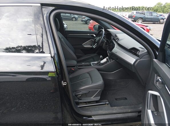 WA1AECF37L1125076 2020 AUDI Q3 Black წინა სალონის ხედი