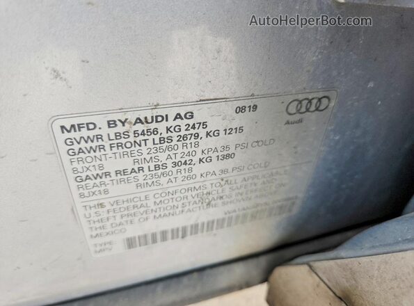 WA1ANAFY5L2009983 2020 AUDI Q5 Silver Շարժիչի բաժամունքի տեսք