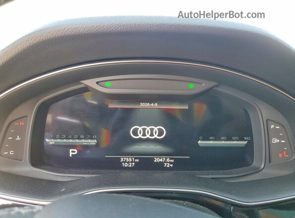 WA1AVBF15ND003729 2022 AUDI Q8 Black Вид щитка приладів