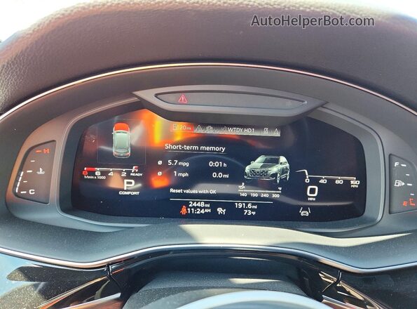WA1AVBF79TD004903 2026 AUDI Q7 Blue Vista del cuadro de instrumentos