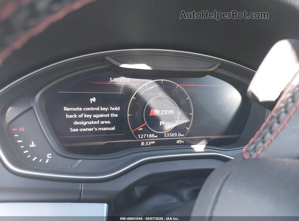 WA1B4AFY4K2015974 2019 AUDI SQ5 Blue Հետևի նստատեղերի տեսք