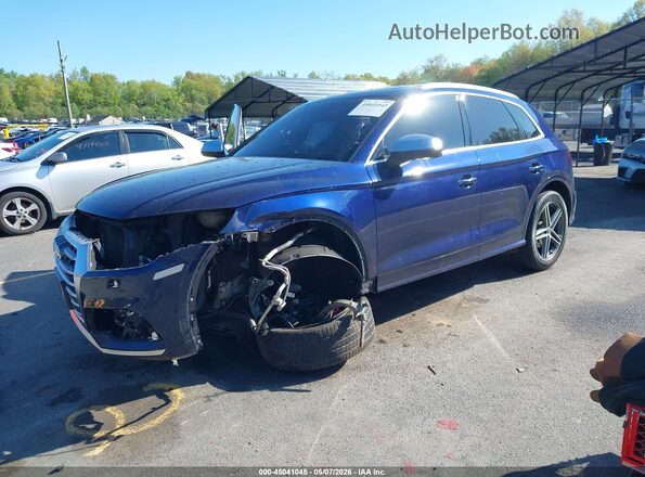 WA1B4AFY4K2015974 2019 AUDI SQ5 Blue Առջևի ձախ երեք քառորդ տեսարան