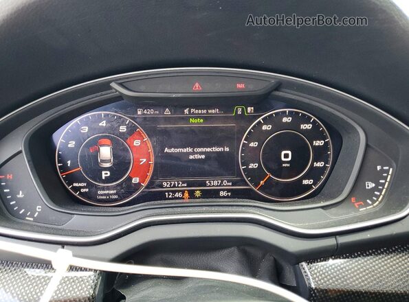 WA1B4AFY8L2124391 2020 AUDI SQ5 Gray Instrument cluster view