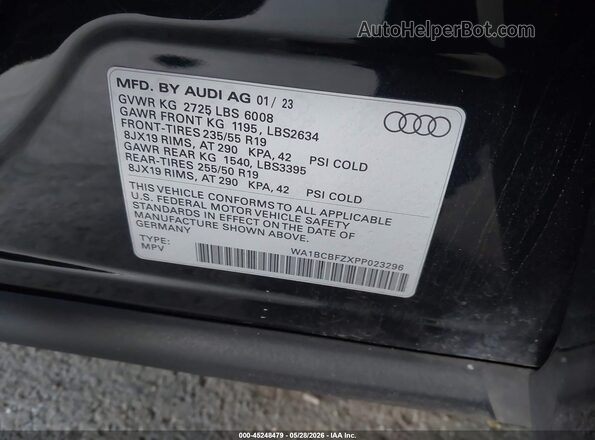 WA1BCBFZXPP023296 2023 AUDI Q4 Black Widok komory silnika