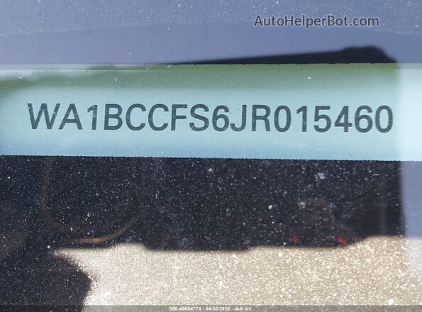 WA1BCCFS6JR015460 2018 AUDI Q3 White Widok komory silnika