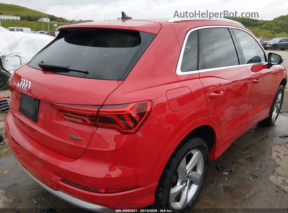 WA1BECF38L1106931 2020 AUDI Q3 Red Задня права чверть