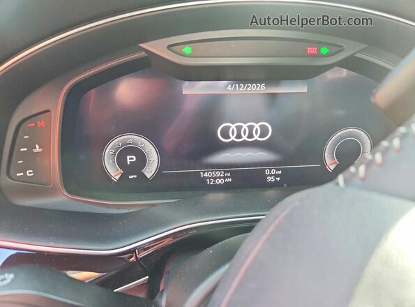 WA1BVAF15LD001085 2020 AUDI Q8 Black Instrument cluster view