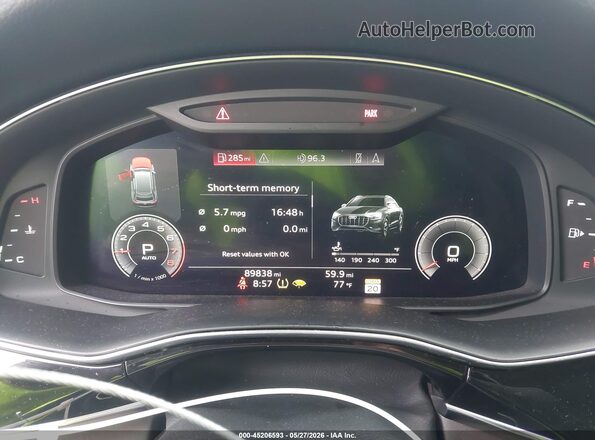 WA1BVAF17KD012507 2019 AUDI Q8 Silver Vista de los asientos traseros