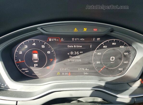 WA1CNAFY3L2086845 2020 AUDI Q5 Green Widok zestawu wskaźników