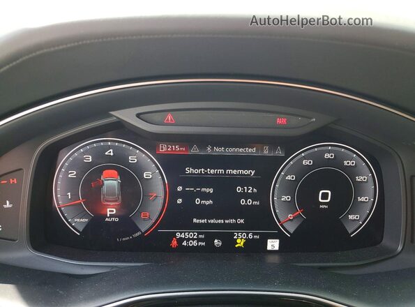 WA1CVAF1XKD015518 2019 AUDI Q8 White Instrument cluster view