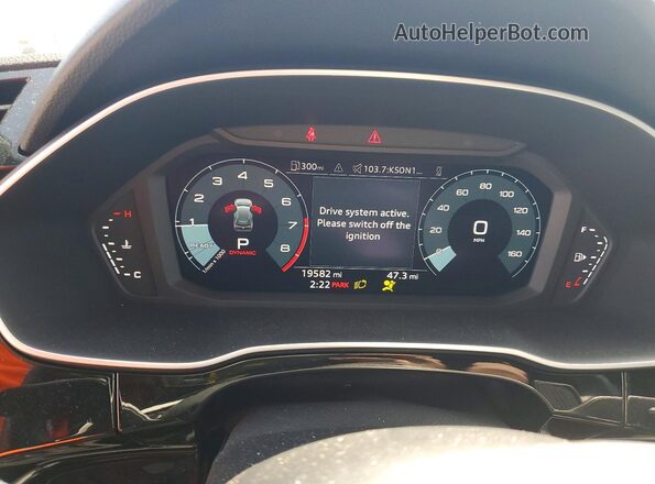 WA1DECF30R1190034 2024 AUDI Q3 White Instrument cluster view