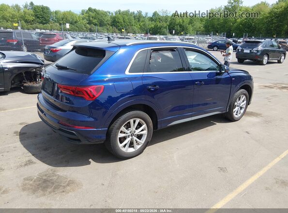 WA1DECF31R1036268 2024 AUDI Q3 Blue Rear right