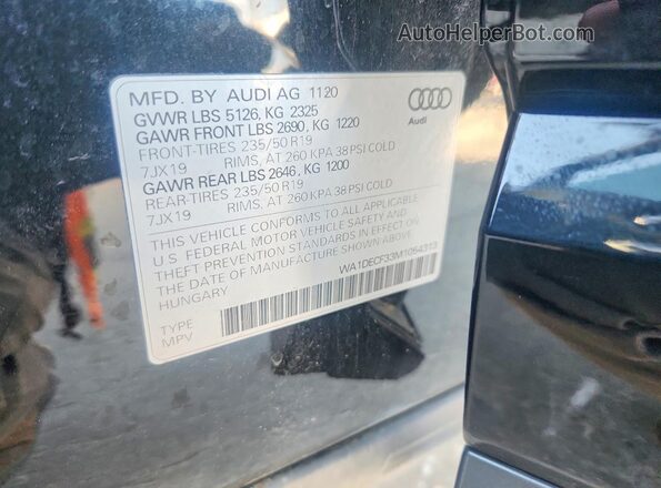 WA1DECF33M1054313 2021 AUDI Q3 Black 