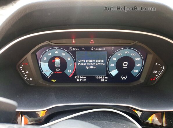 WA1DECF35R1208978 2024 AUDI Q3 White Widok zestawu wskaźników