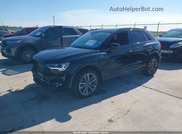 WA1DECF36P1128845 2023 AUDI Q3 Black Առջևի ձախ երեք քառորդ տեսարան