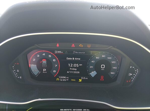 WA1DECF37S1023627 2025 AUDI Q3 White Widok tylnych siedzeń